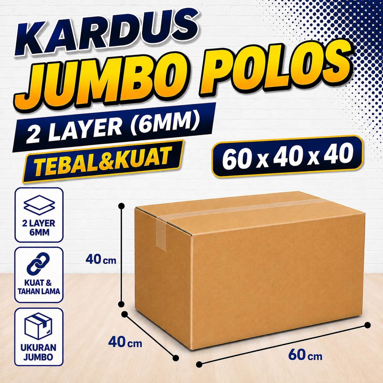 Kardus Besar Packing Pindahan 60x40x40 Double Layer