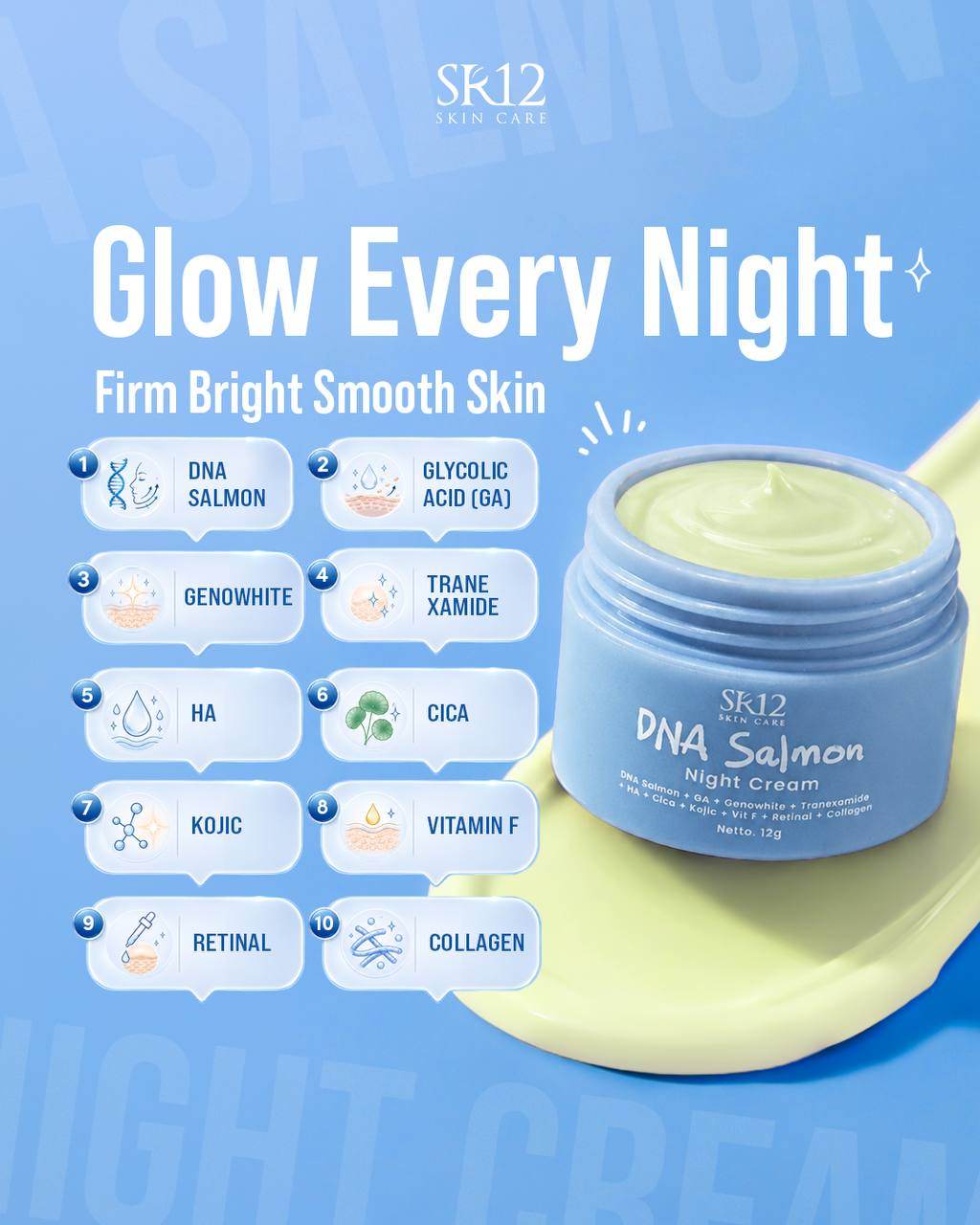 SR12 DNA Salmon Package Paket Perawatan Wajah Glowing Cerah dan Lembab