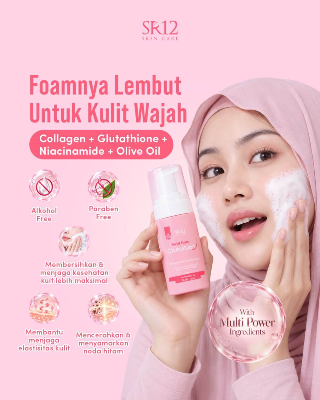 Facial Wash SR12 Series (Coffee / Green Tea / Honey / Bulus / Facial Foam Glutation)