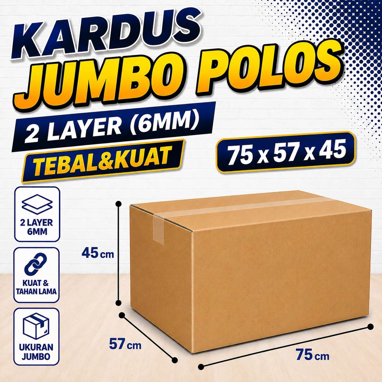 Kardus Besar Packing Pindahan 75x57x45 double layer