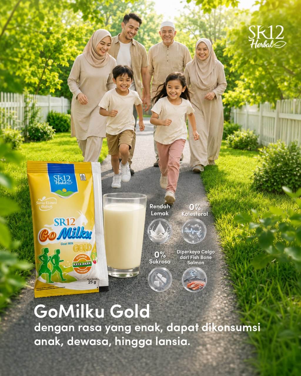 Gomilku Gold SR12 Susu Kambing Etawa Susu Lansia Menjaga Kesehatan Tulang