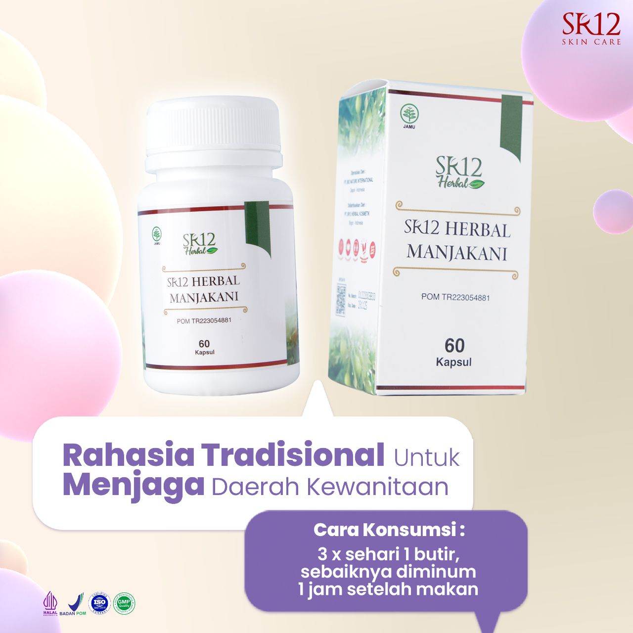 Manjakani SR12 (Kapsul / Pil / Miss Manja Wash & Spray) Atasi Keputihan Promil Perapat Dan Pelancar Haid