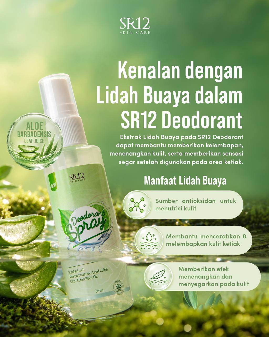 Deodorant Ampuh Mengatasi Bau Badan Dan Mengatasi Keringat Berlebih Pada Ketiak/ Non Alkohol Dan Non Parfume