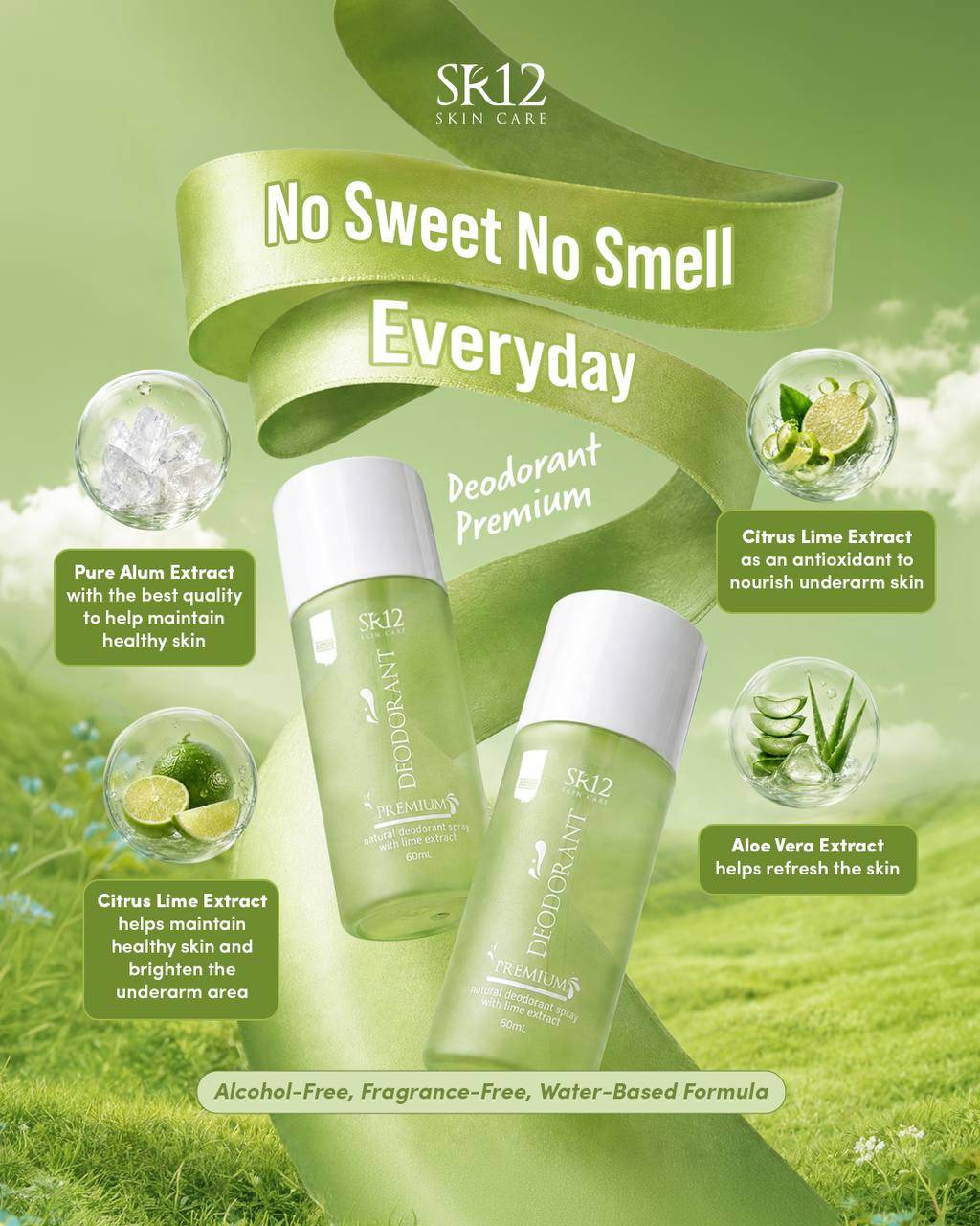 Deodorant Ampuh Mengatasi Bau Badan Dan Mengatasi Keringat Berlebih Pada Ketiak/ Non Alkohol Dan Non Parfume