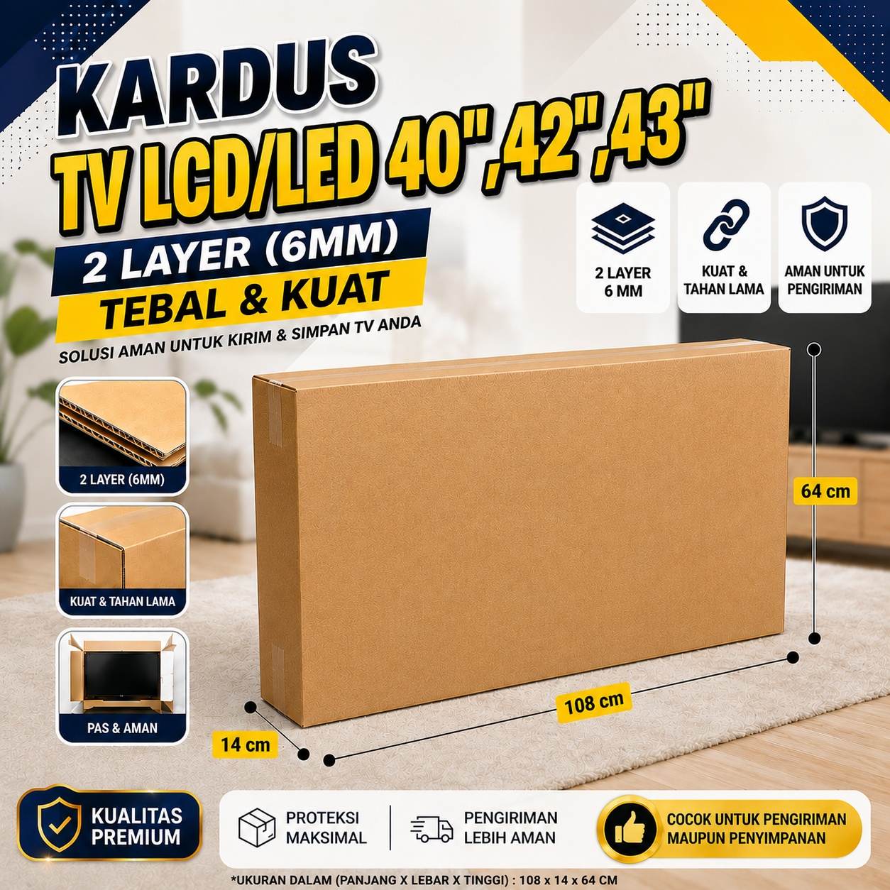 Kardus TV LCD LED 40/42/43 Inch