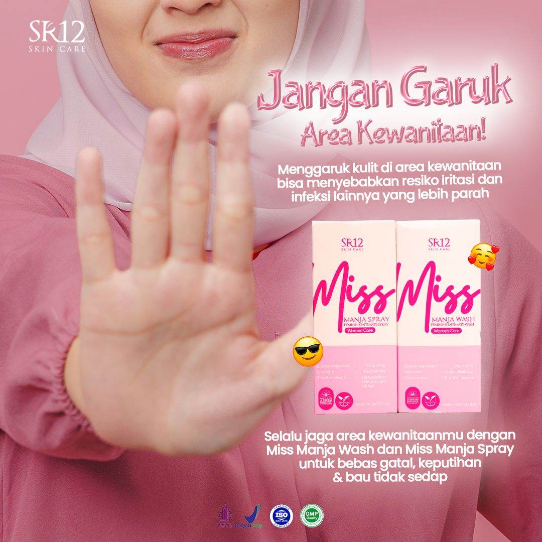 Manjakani SR12 (Kapsul / Pil / Miss Manja Wash & Spray) Atasi Keputihan Promil Perapat Dan Pelancar Haid