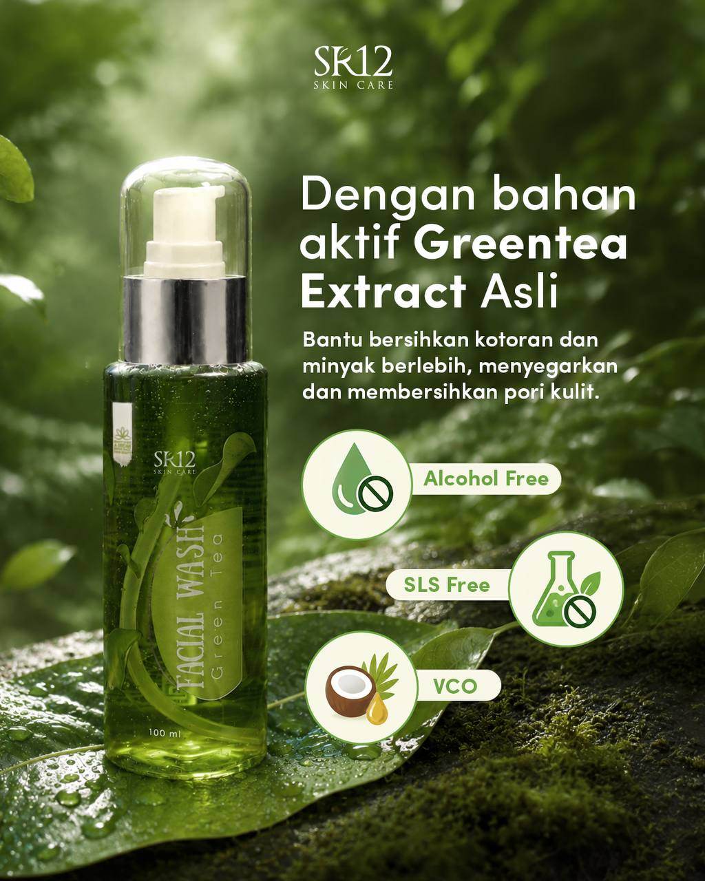 Facial Wash SR12 Series (Coffee / Green Tea / Honey / Bulus / Facial Foam Glutation)