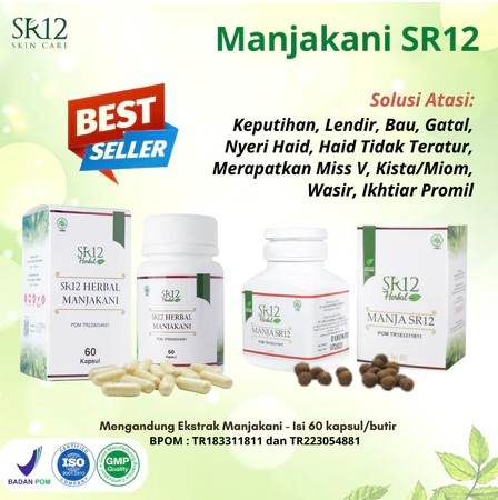 Manjakani SR12 (Kapsul / Pil / Miss Manja Wash & Spray) Atasi Keputihan Promil Perapat Dan Pelancar Haid