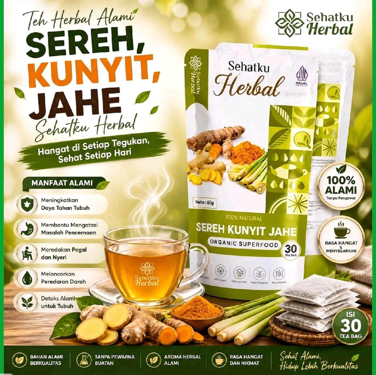 TEH SEREH KUNYIT JAHE