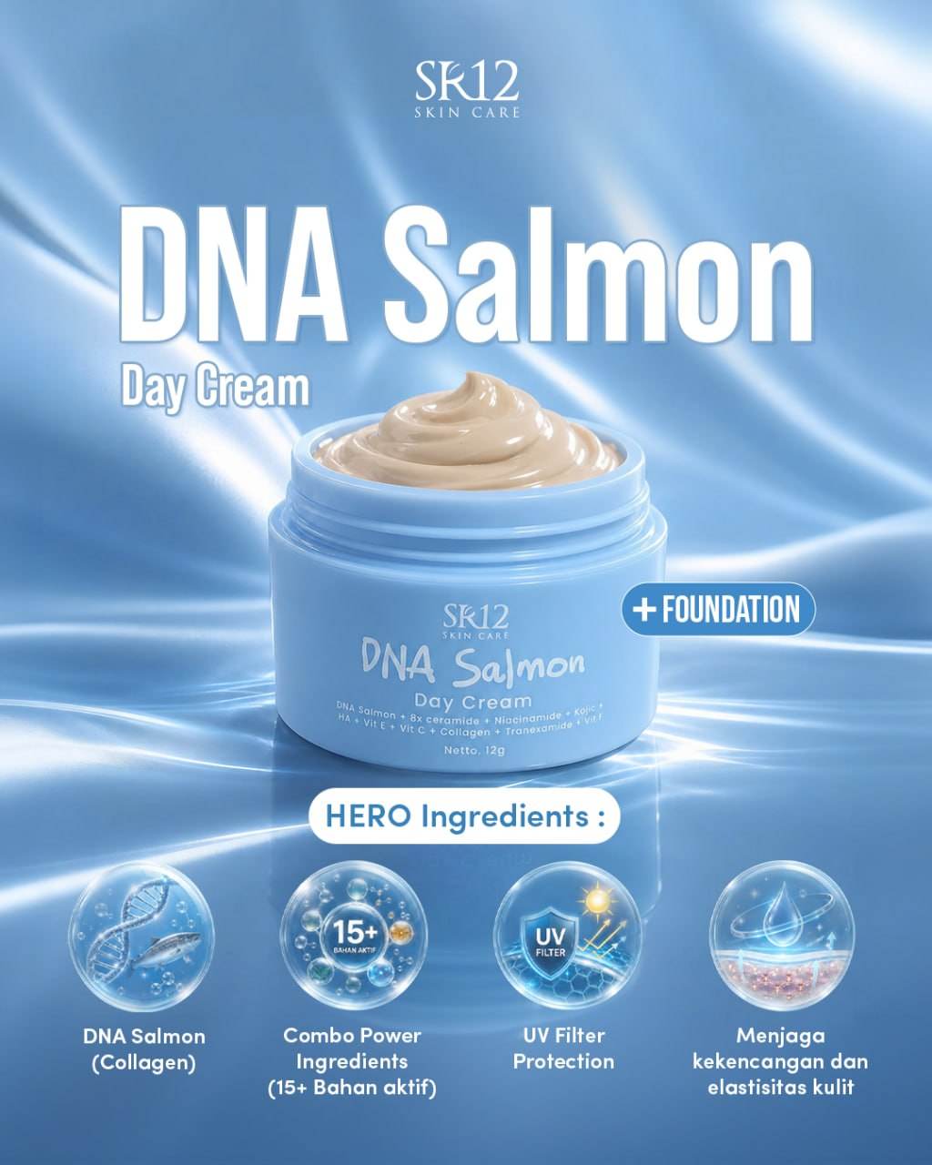 SR12 DNA Salmon Package Paket Perawatan Wajah Glowing Cerah dan Lembab
