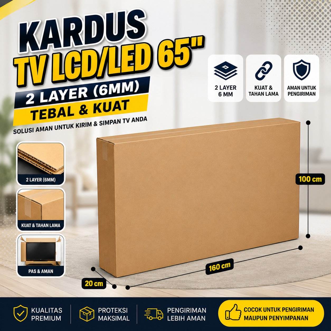 Kardus TV LCD LED 65 Inch
