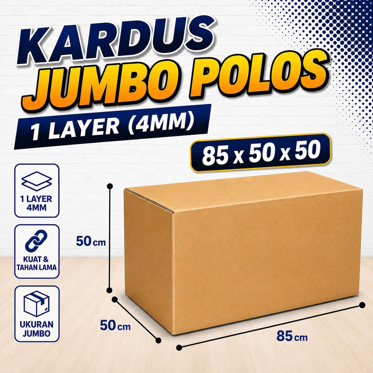 Kardus Besar Packing Pindahan 85x50x50 Single Layer