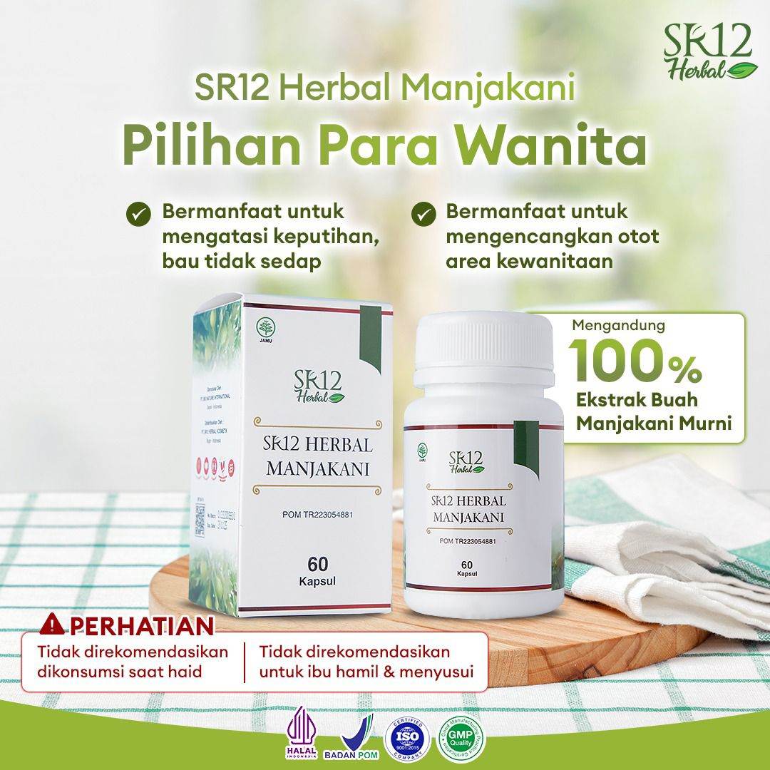 Manjakani SR12 (Kapsul / Pil / Miss Manja Wash & Spray) Atasi Keputihan Promil Perapat Dan Pelancar Haid