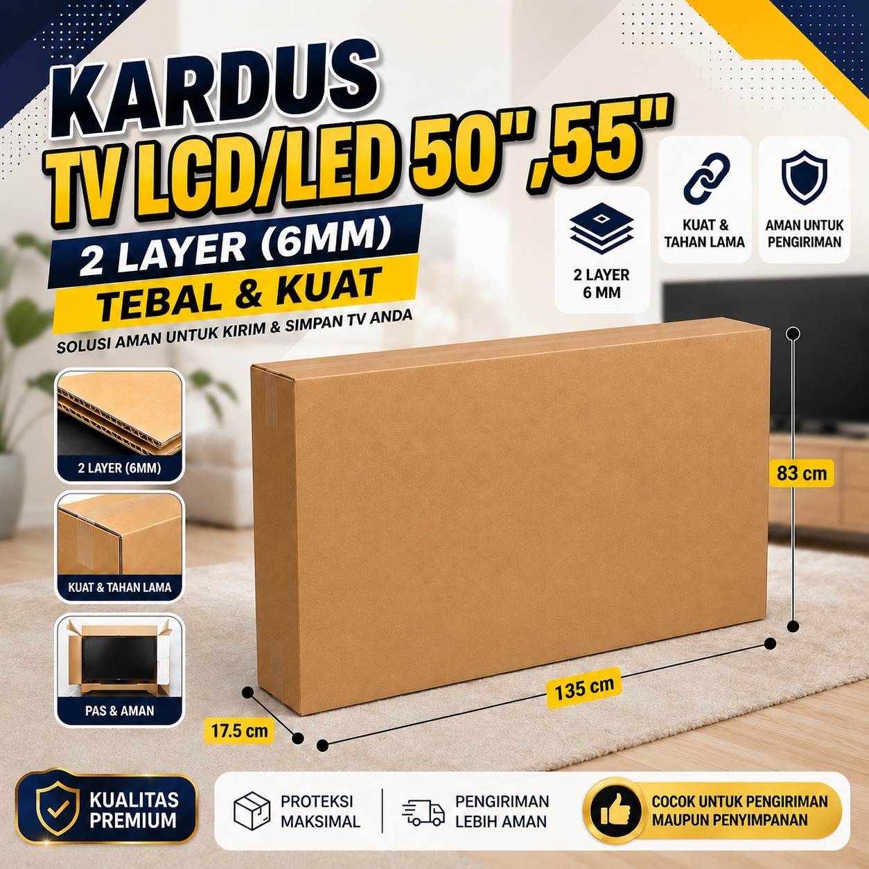 Kardus TV LCD LED 50/55 Inch