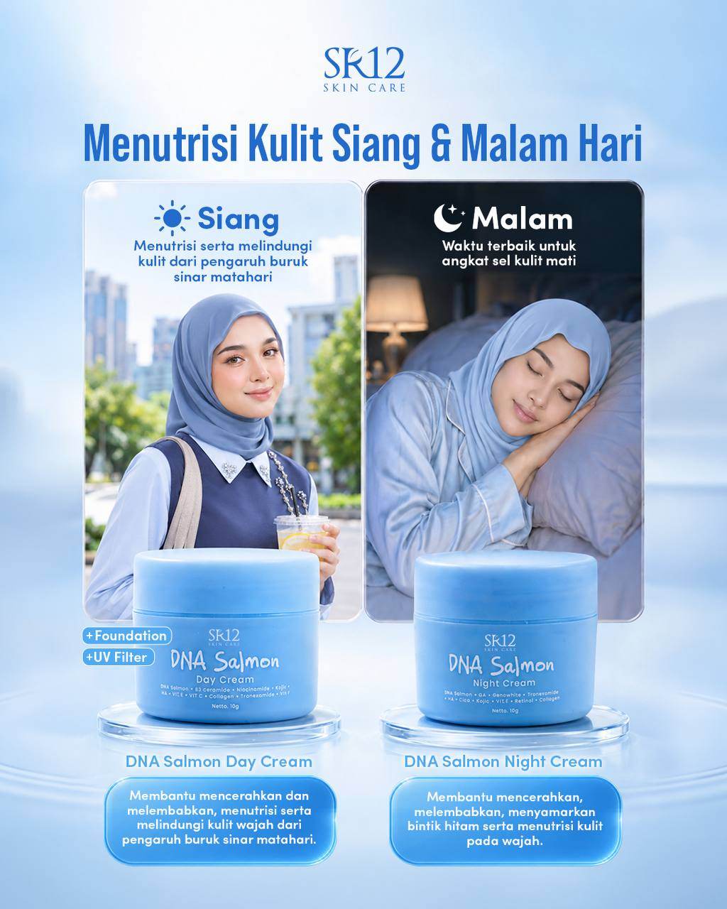 SR12 DNA Salmon Package Paket Perawatan Wajah Glowing Cerah dan Lembab