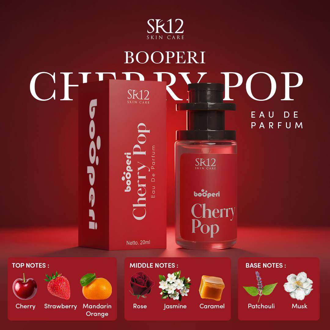 Booperi Parfum SR12 Series 12 jam (Fantasy / Misteriosa / Vanilla Romance / Secret Amor / Velvet Oud / Cherry Pop / Tea Blush)
