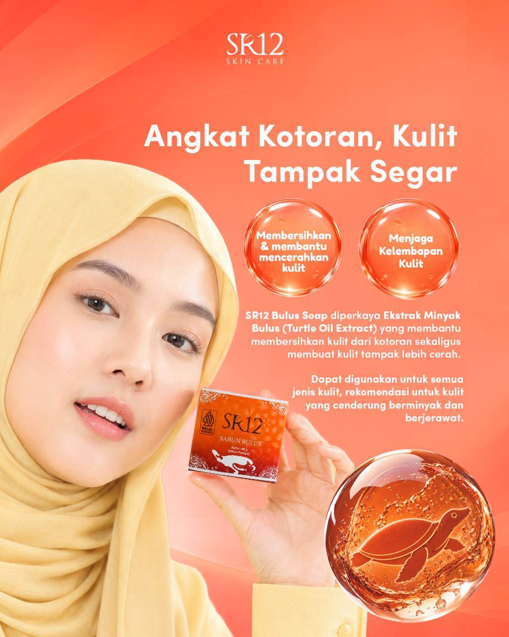 Sabun Batang SR12 Series (Coffee / Honey / Rice / Bulus / DNA SAlmon)