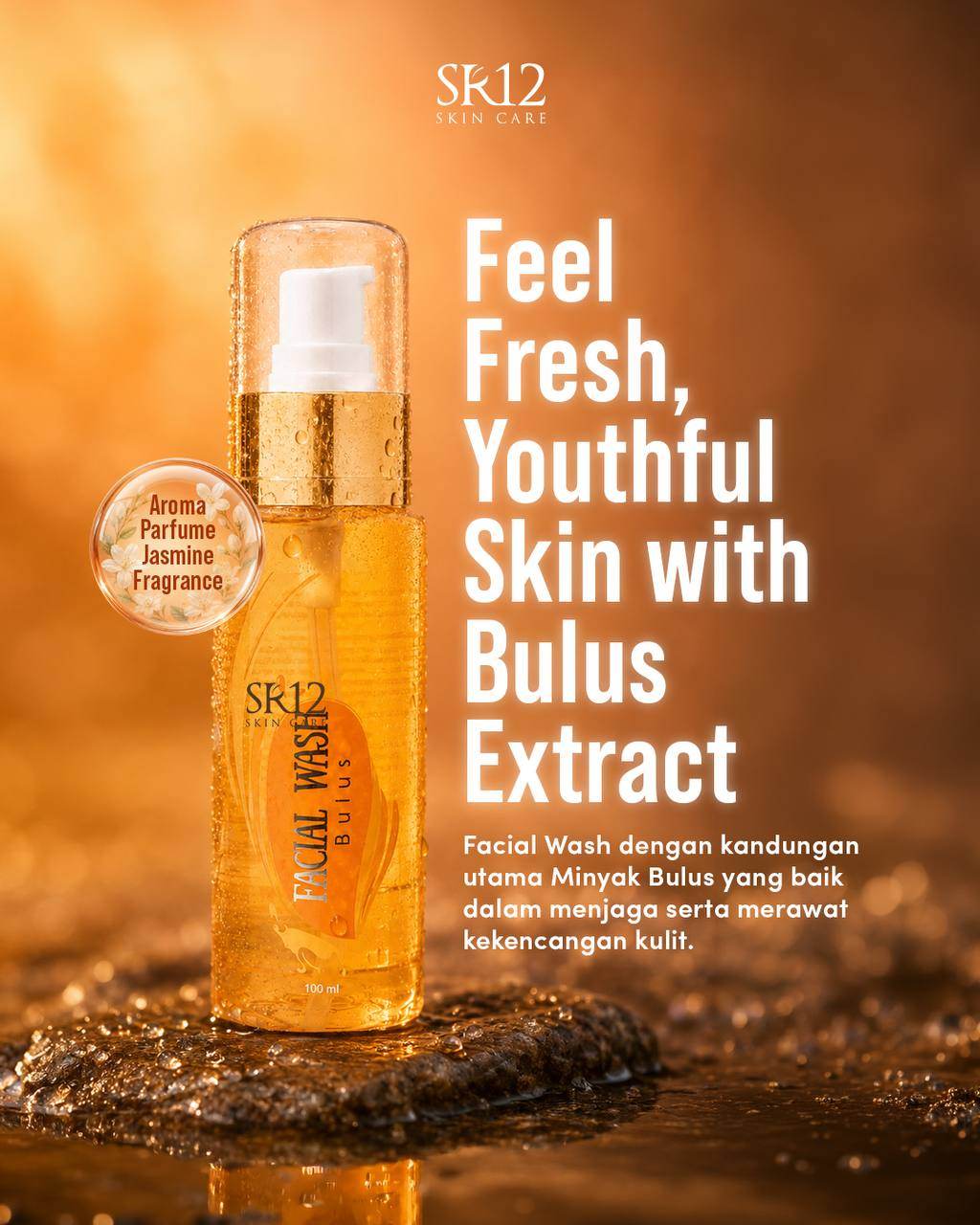 Facial Wash SR12 Series (Coffee / Green Tea / Honey / Bulus / Facial Foam Glutation)
