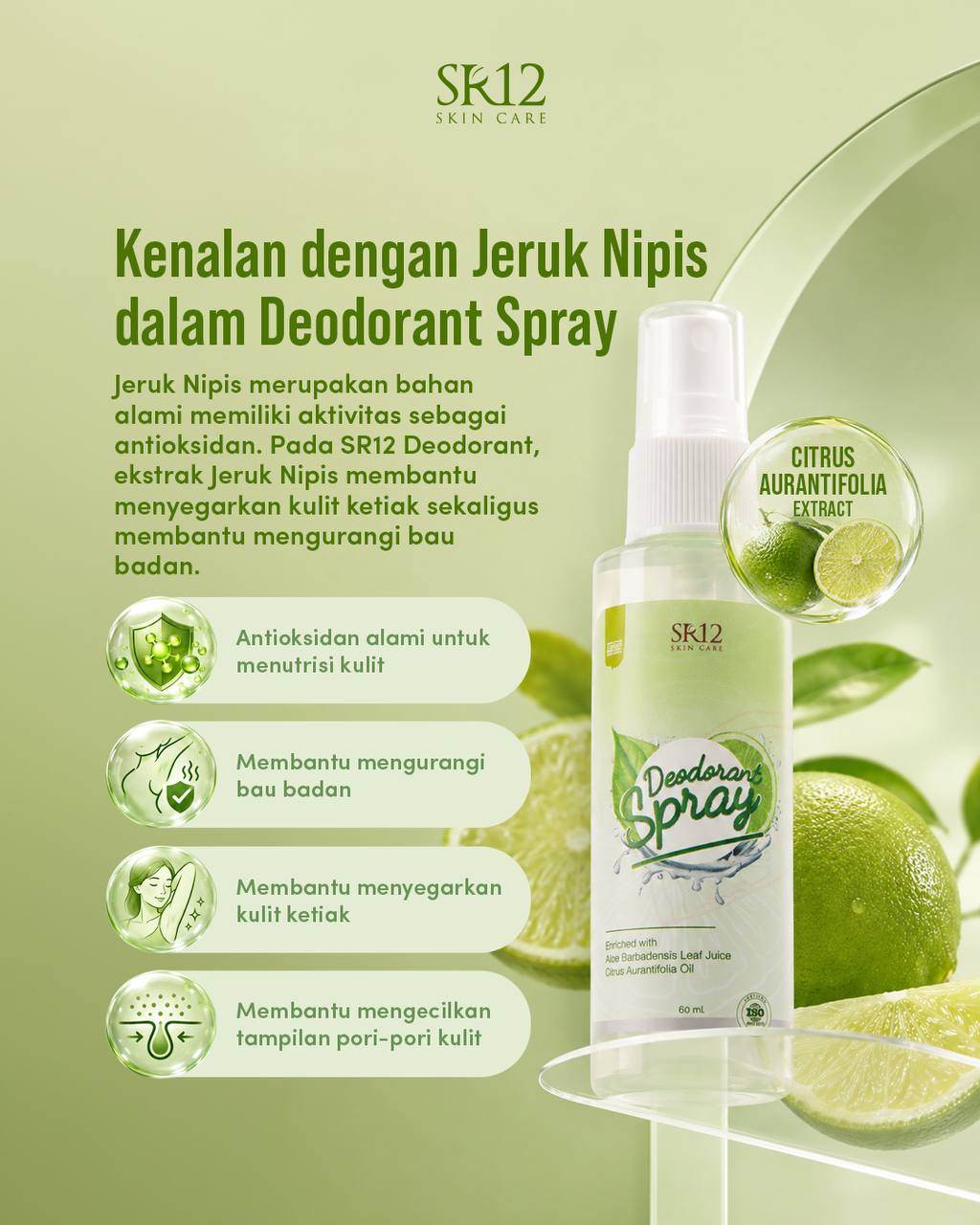 Deodorant Ampuh Mengatasi Bau Badan Dan Mengatasi Keringat Berlebih Pada Ketiak/ Non Alkohol Dan Non Parfume